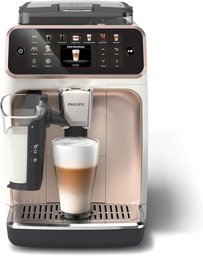 Philips LatteGo Tam Otomatik Espresso Makinesi, Tek Dokunuşla 4 Çeşit İçecek (EP5447)