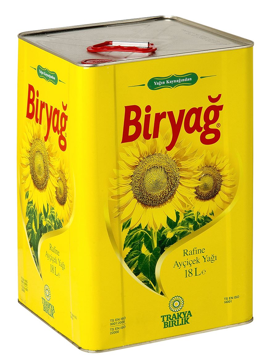 Biryağ Ayçiçek Yağı 18 lt Pet Dar Ağız Türkiye Menşeli